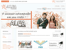 Tablet Screenshot of faculdadealfa.com.br